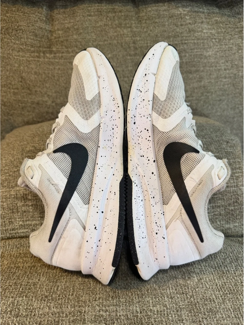 Nike Run Swift 3 Running Shoes White Black Speckled Men's Size 9 IB4370-100